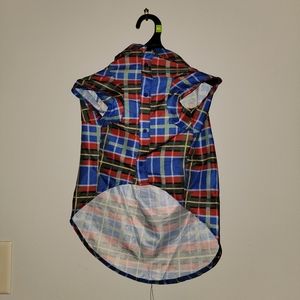 Dog faux button up shirt